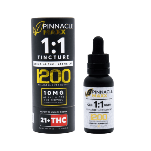 Pinnacle Maxx 1:1 CBD + Delta 8 THC 1200mg