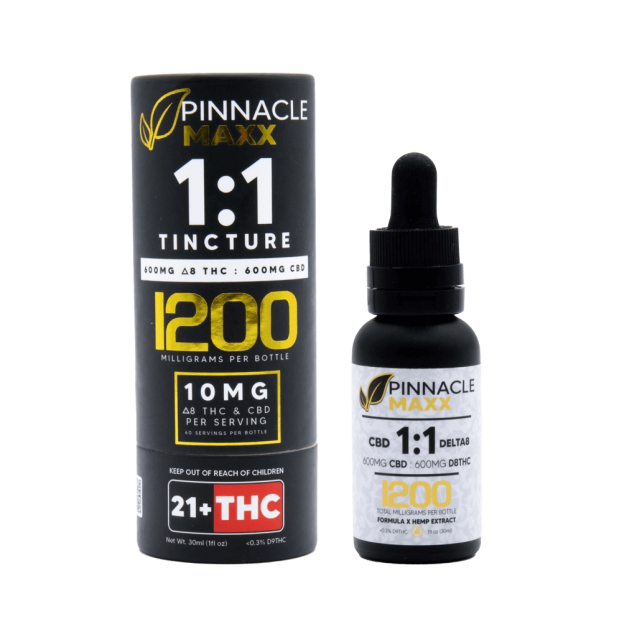 Pinnacle Maxx 1:1 CBD + Delta 8 THC 1200mg