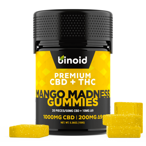 Binoid Delta 9 THC Gummies 200mg - Mango Madness