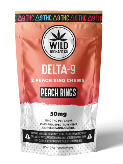 Wild Orchard Delta 9 THC Peach Rings 50mg