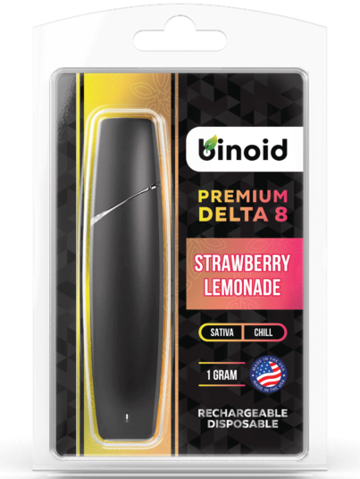 Binoid Delta 8 THC Disposable Vape - 1 Gram - Strawberry Lemonade (Sativa - Chill)