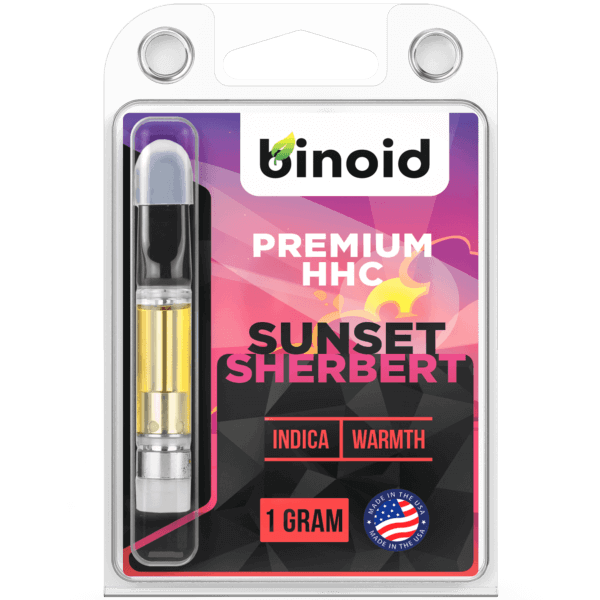 Binoid HHC Vape Cartridge - 1 gram - Sunset Sherbert (Indica - Warmth)