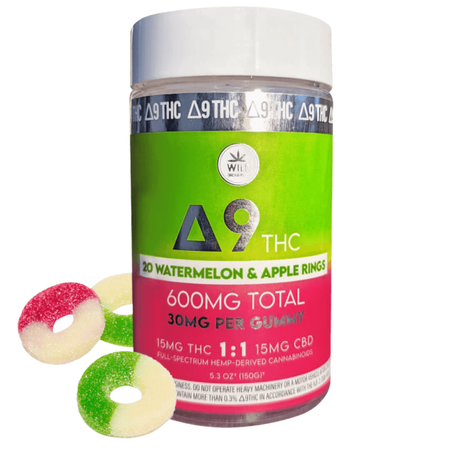 Wild Orchard Delta 9 THC Watermelon and Apple Rings 20 Count