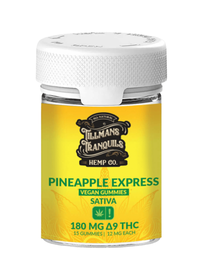 Tillmans Tranquils Delta 9 THC Gummies - 180mg Pineapple Express (Sativa)