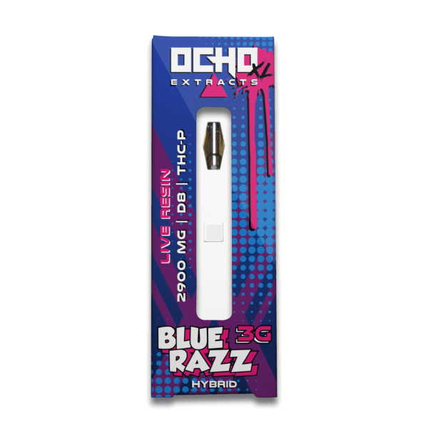 Ocho Extracts 3g Live Resin THC-P + Delta 8 THC Disposable Blue Razz (Hybrid)