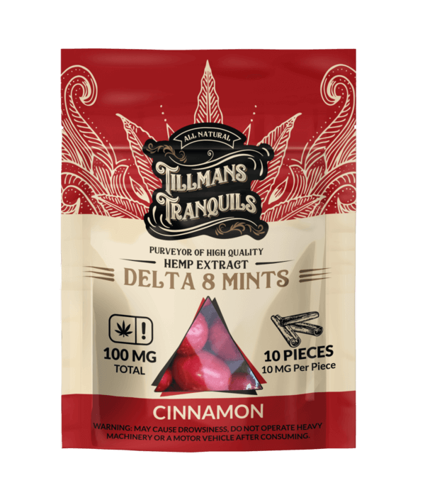 Tillmans Tranquils Delta 8 THC Mints Cinnamon