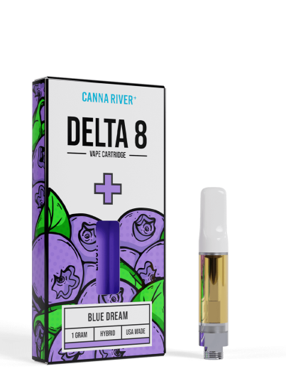 Canna River Delta 8 THC Cartridge 1g Blue Dream (Hybrid)