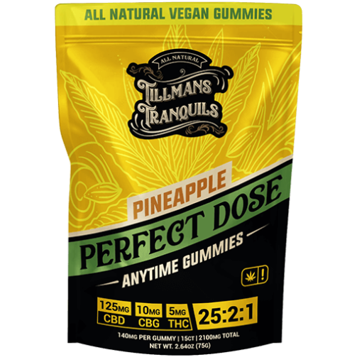 Tillmans Tranquils Perfect Dose Boost+ CBD:CBG:Delta 9 THC Gummies