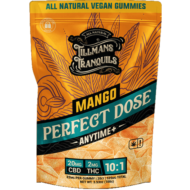 Tillmans Tranquils Perfect Dose Anytime+ CBD:Delta 9 THC 10:1 Gummies