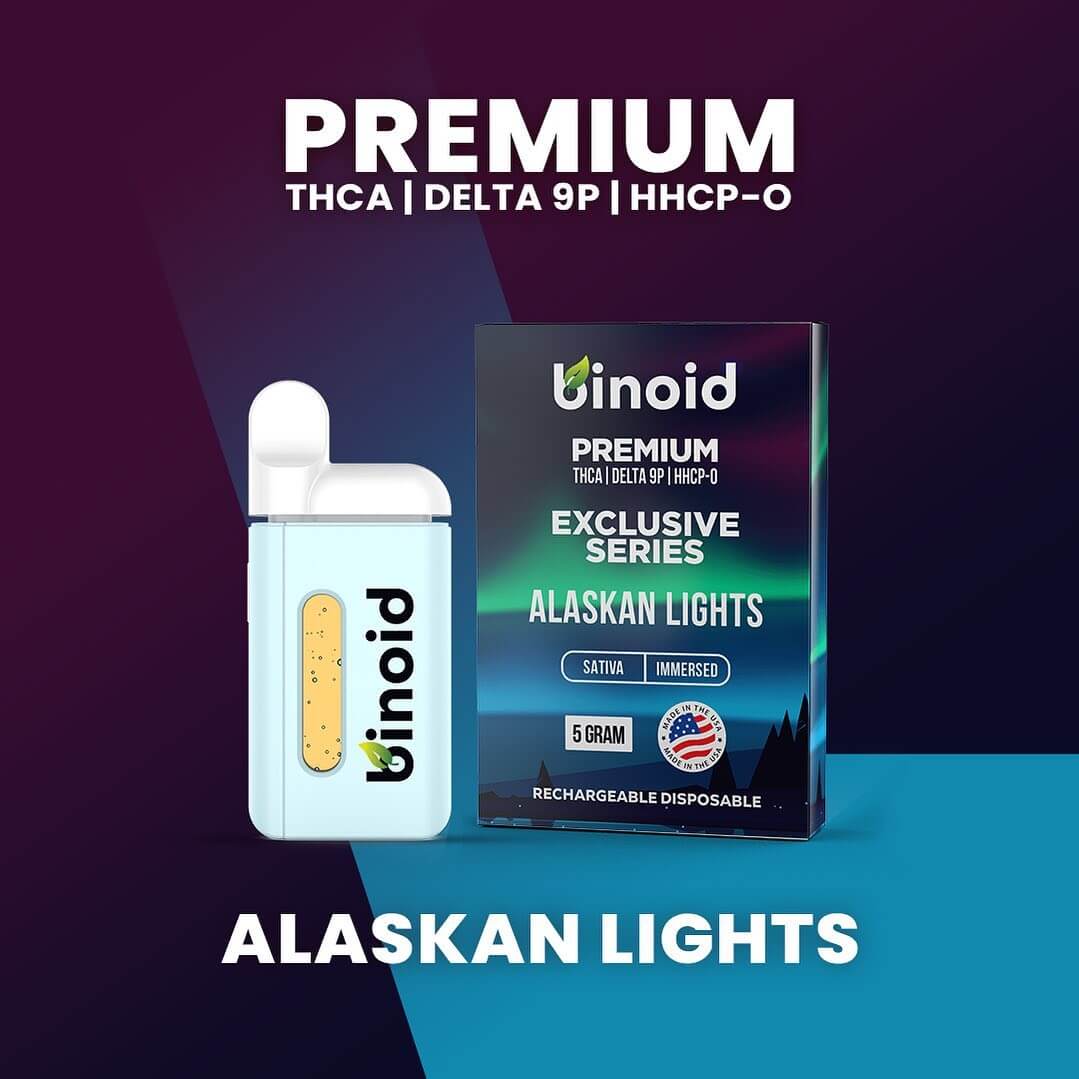 Binoid Exclusive Series 5 gram THCA Disposable Vape Alaskan Lights