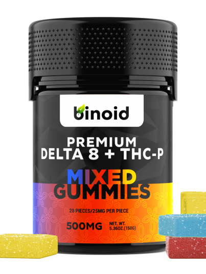 Binoid Delta 8 THC + THC-P Gummies 500mg Mixed Flavors