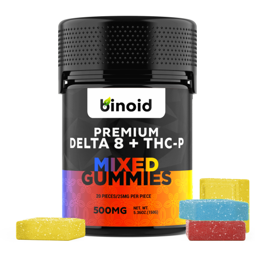 Binoid Delta 8 THC + THC-P Gummies 500mg Mixed Flavors