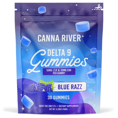 Canna River Delta 9 THC Gummies Blue Razz