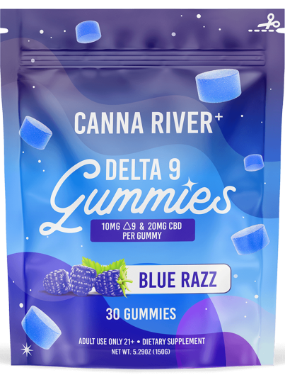 Canna River Delta 9 THC Gummies Blue Razz