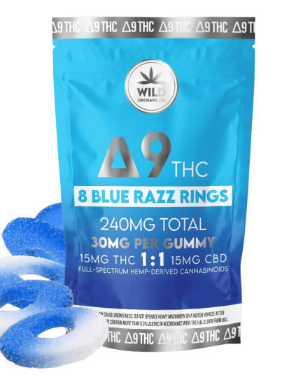 Wild Orchard Delta 9 THC Blue Razz Rings 8 Pack
