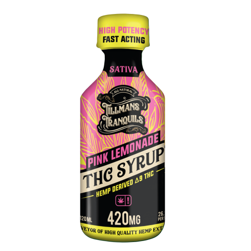 Tillmans Tranquils Delta 9 THC Syrup 420mg Pink Lemonade (Sativa)