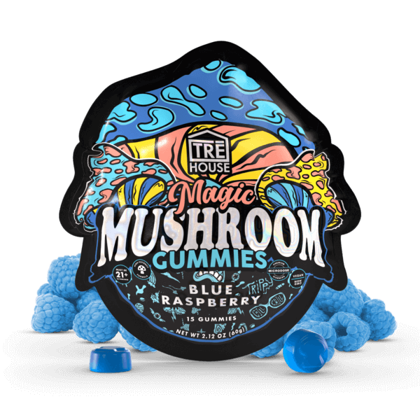 TreHouse Magic Mushroom Gummies Blue Raspberry