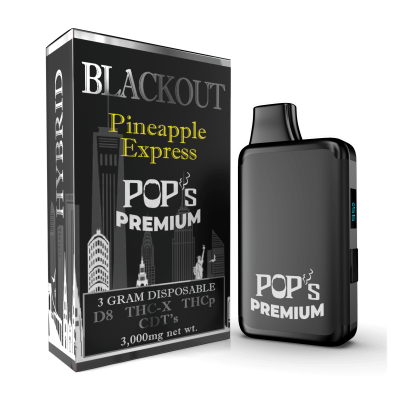 Pop's Premium Blackout Series 3g Disposable Pineapple Express (Sativa)
