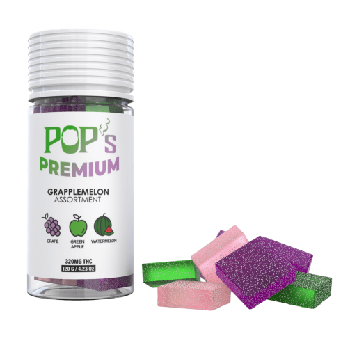 Pop's Premium Grapplemelon Delta 9 THC Gummies 320mg