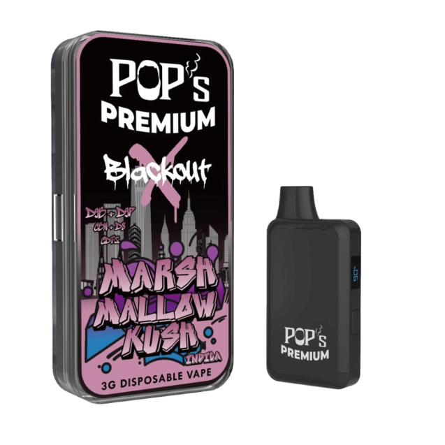 Pops Premium Blackout X Marshmallow Kush (Indica) Disposable 3g
