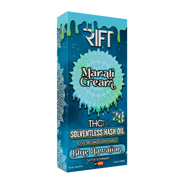 RIFT Manali Cream THCA Hash Pen 2g Blue Hawaiian (Sativa)