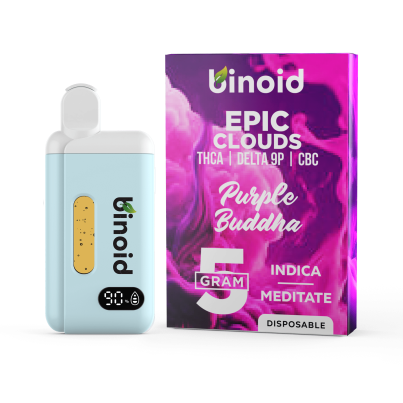 Binoid Epic Clouds 5g THCA + CBC Disposable Purple Buddha (Indica)