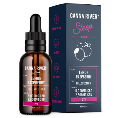 Canna River CBD Sleep Tincture Full Spectrum Lemon Raspberry