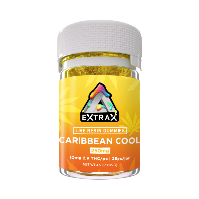 Delta Extrax Live Resin Delta 9 Gummies 250mg Caribbean Cool
