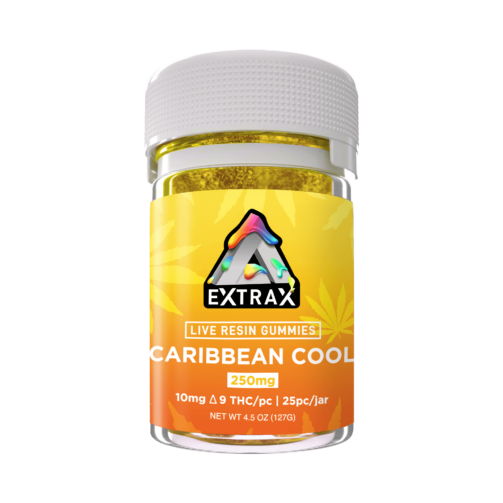 Delta Extrax Live Resin Delta 9 Gummies 250mg Caribbean Cool