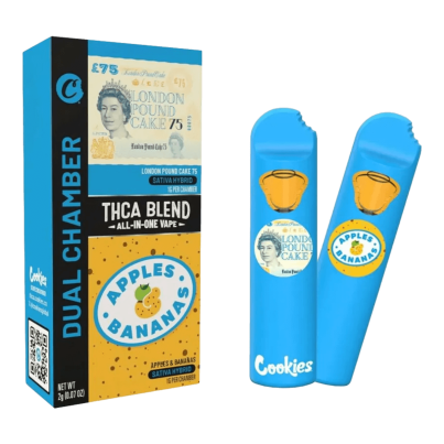 Cookies Dual Chamber THCA Vape 2g London Pound Cake & Apple and Bananas