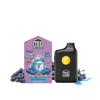 TreHouse Live Rosin THCA Disposable Vape 3.5g Blueberry Slushie