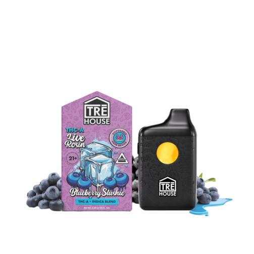 TreHouse Live Rosin THCA Disposable Vape 3.5g Blueberry Slushie