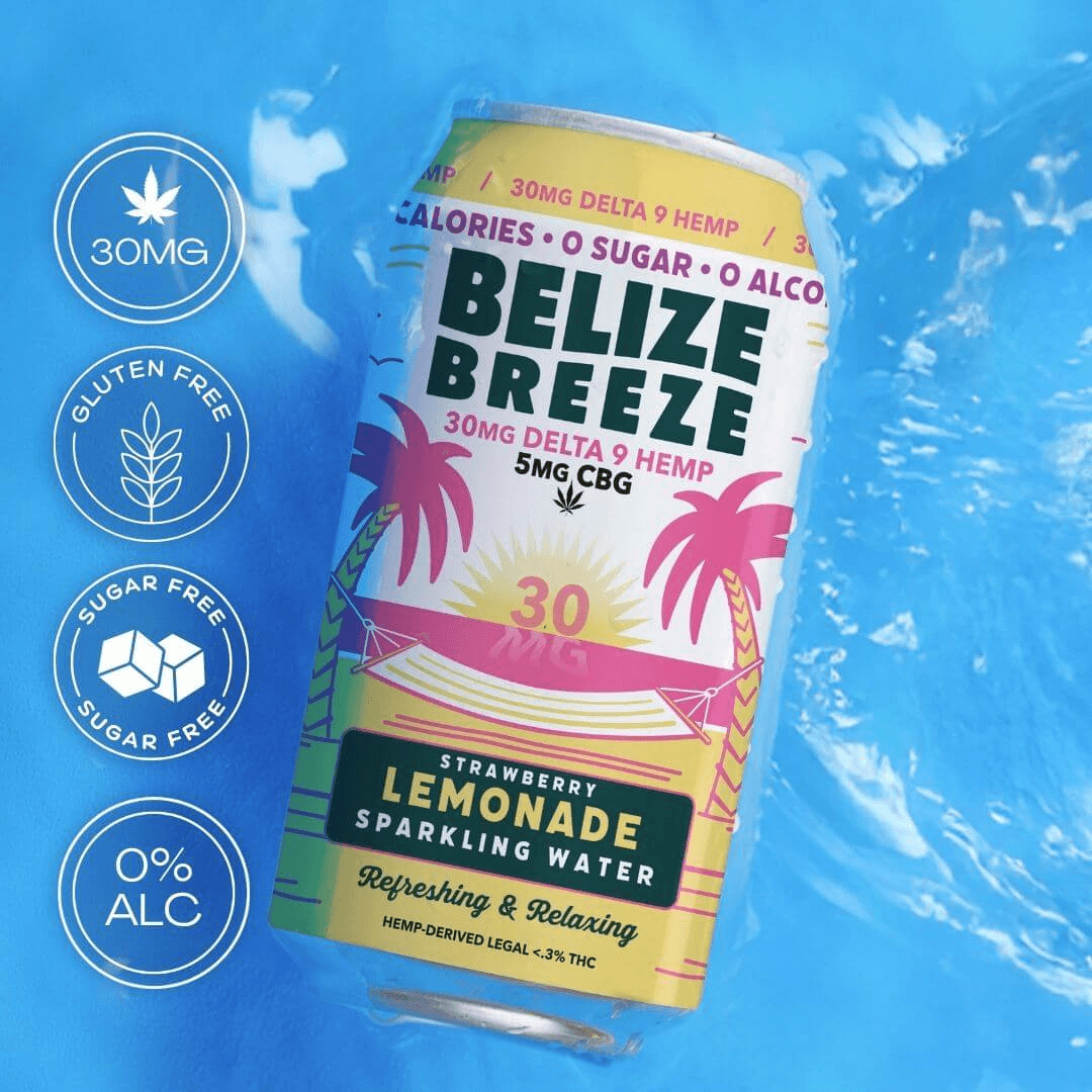 Belize Breeze THC Infused Sparkling Water Splash