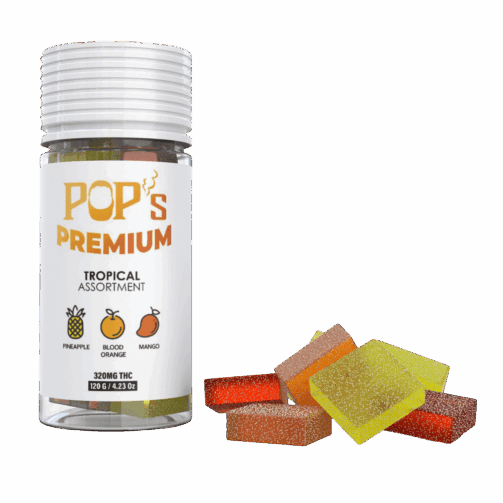 Pop's Premium Tropical Assortment Delta 9 THC Gummies 320mg